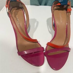 Calvin Klein Pink and Orange Heels